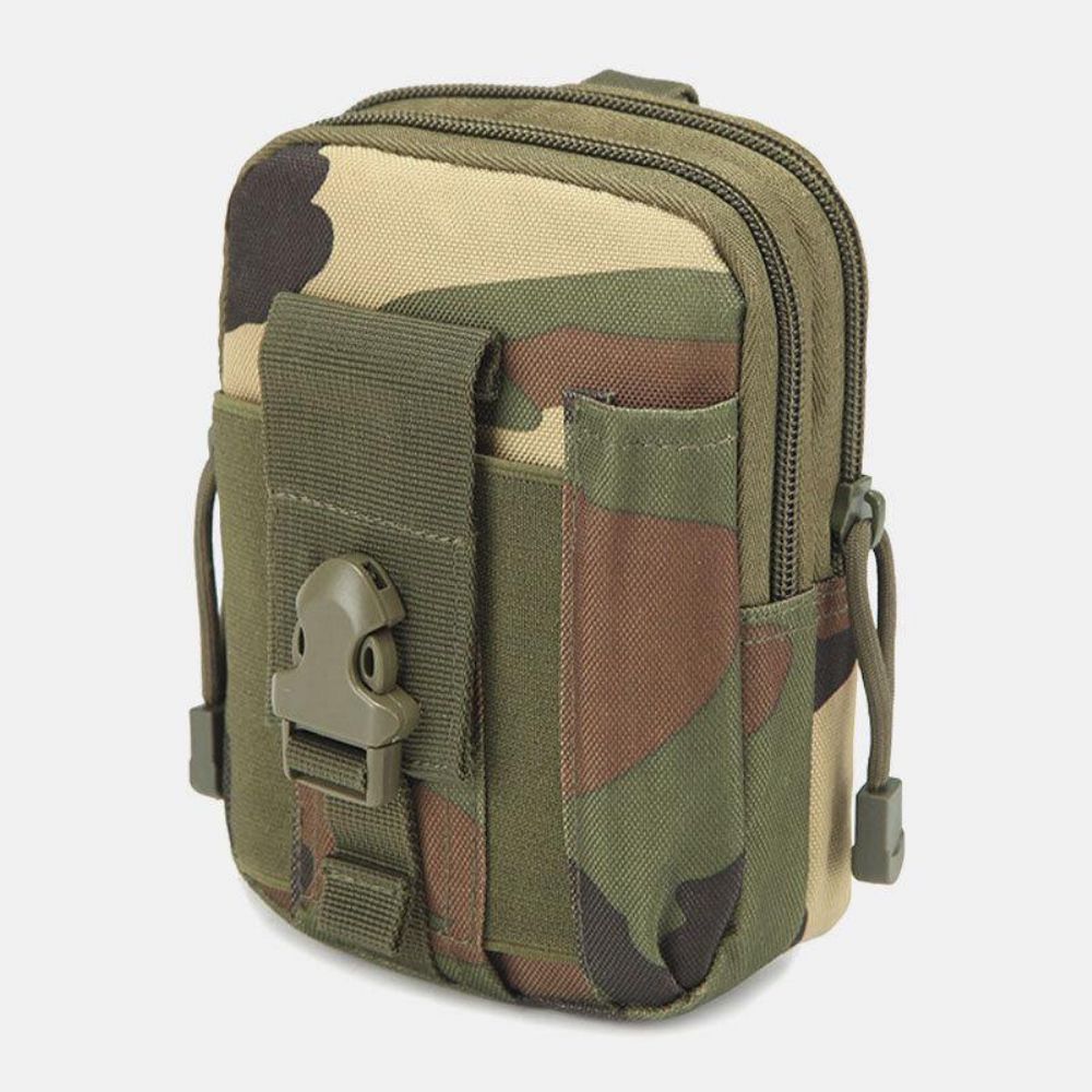 Mannen Camoufleert Grote Capaciteit Waterdichte 6 Inch Telefoontas Outdoor Sport Heuptas Tactische Tas