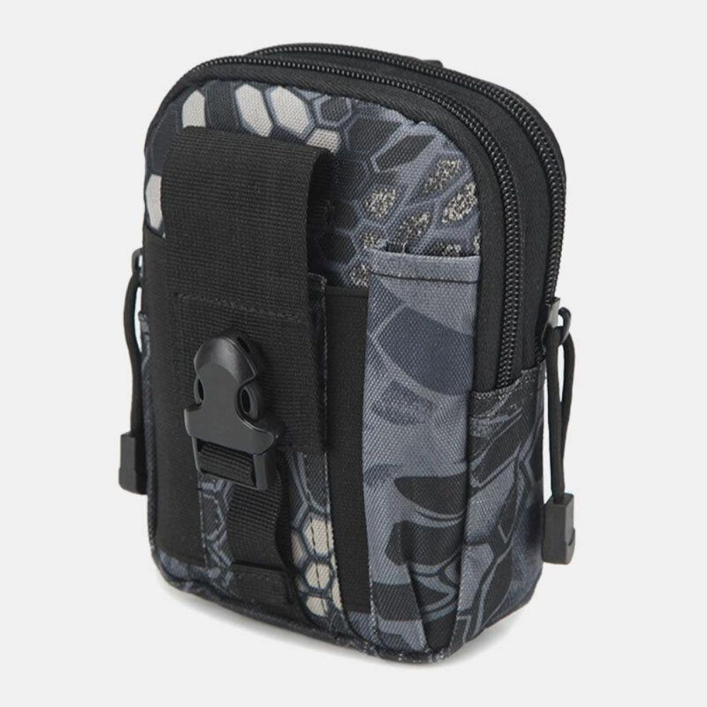 Mannen Camoufleert Grote Capaciteit Waterdichte 6 Inch Telefoontas Outdoor Sport Heuptas Tactische Tas