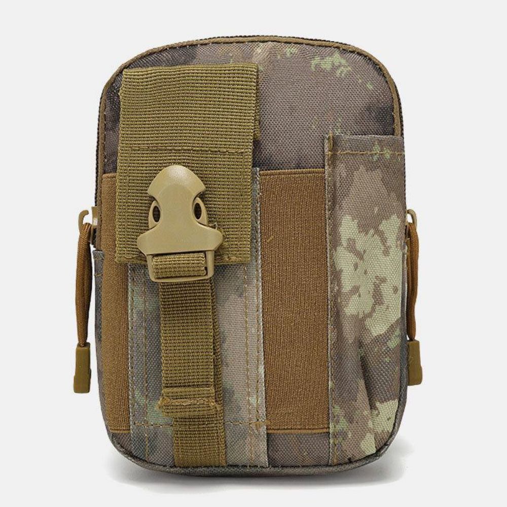 Mannen Camoufleert Grote Capaciteit Waterdichte 6 Inch Telefoontas Outdoor Sport Heuptas Tactische Tas