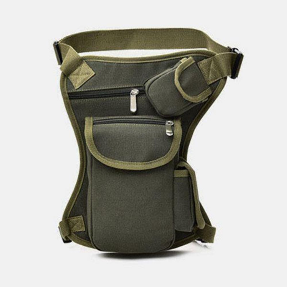 Mannen Canvas Camouflage Tactische Outdoor Multifunctionele Casual Reizen Sport Vistuig Tas Heuptas Beentas Rijden Fietsen