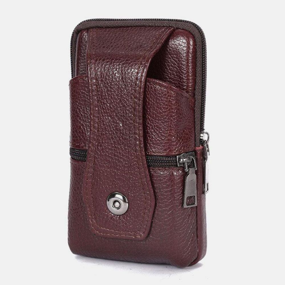 Mannen Duurzaam Flap Magnetische Knop Ontwerp Heuptas Ademend Smaakloos Heuptas 6.5 Inch Telefoon Tas Crossbody Tassen Met Schouderriem