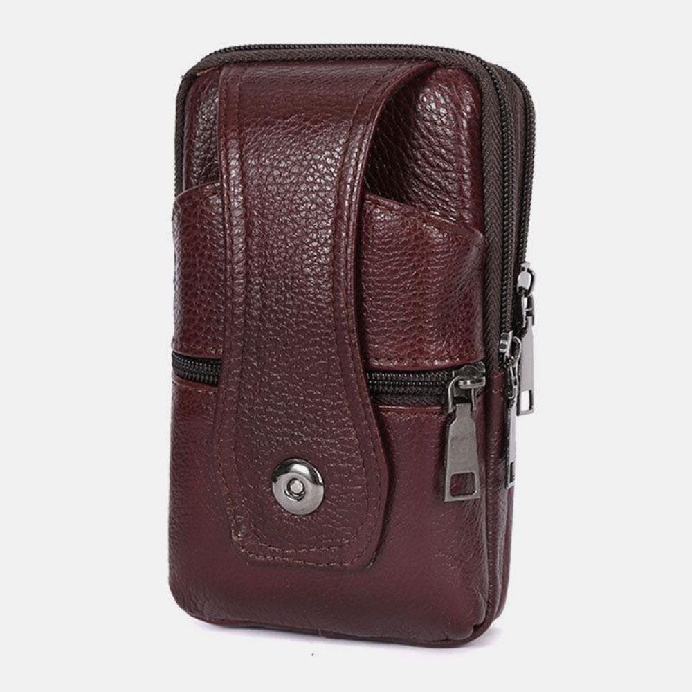 Mannen Duurzaam Flap Magnetische Knop Ontwerp Heuptas Ademend Smaakloos Heuptas 6.5 Inch Telefoon Tas Crossbody Tassen Met Schouderriem