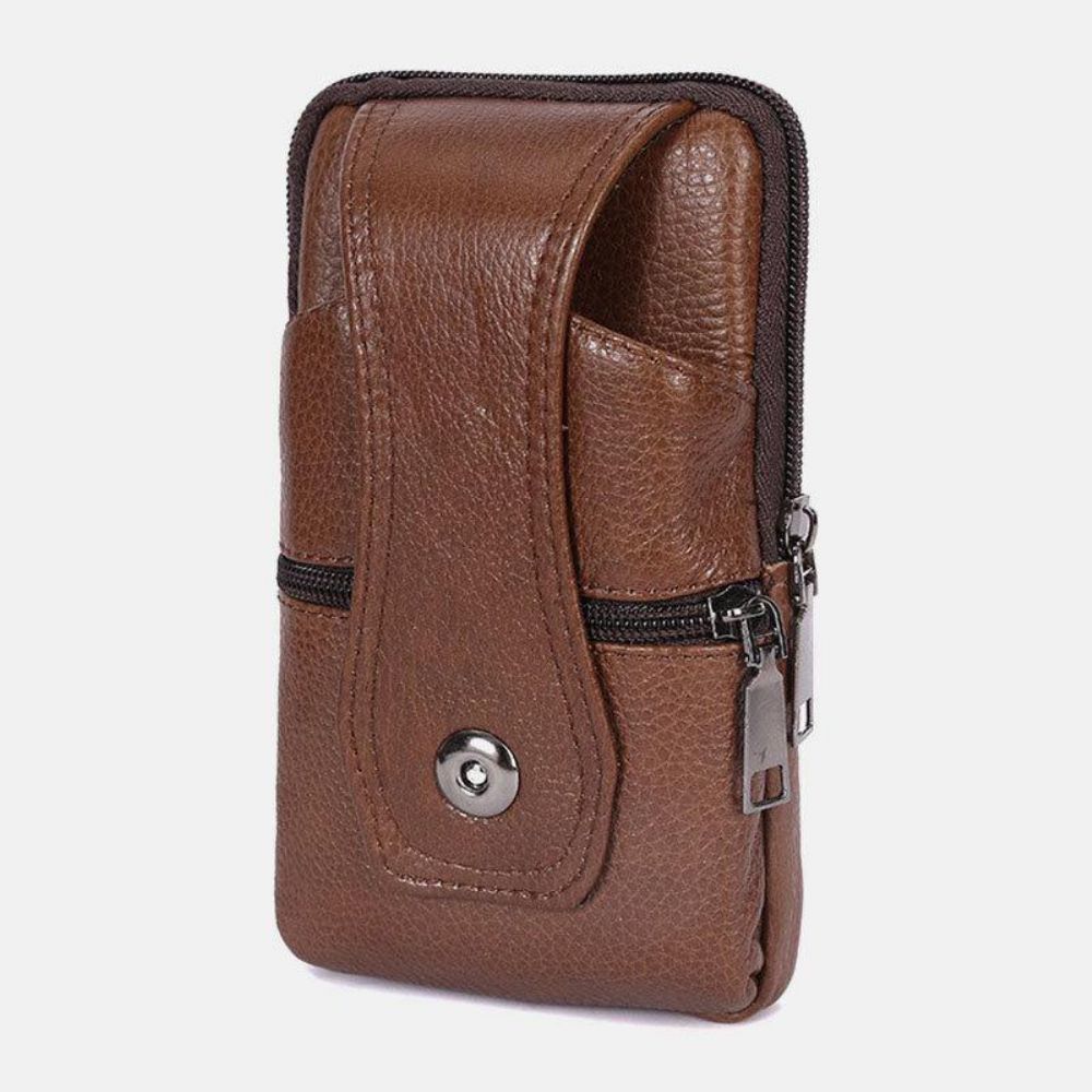 Mannen Duurzaam Flap Magnetische Knop Ontwerp Heuptas Ademend Smaakloos Heuptas 6.5 Inch Telefoon Tas Crossbody Tassen Met Schouderriem