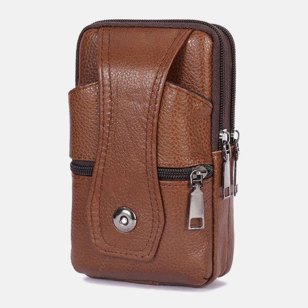 Mannen Duurzaam Flap Magnetische Knop Ontwerp Heuptas Ademend Smaakloos Heuptas 6.5 Inch Telefoon Tas Crossbody Tassen Met Schouderriem