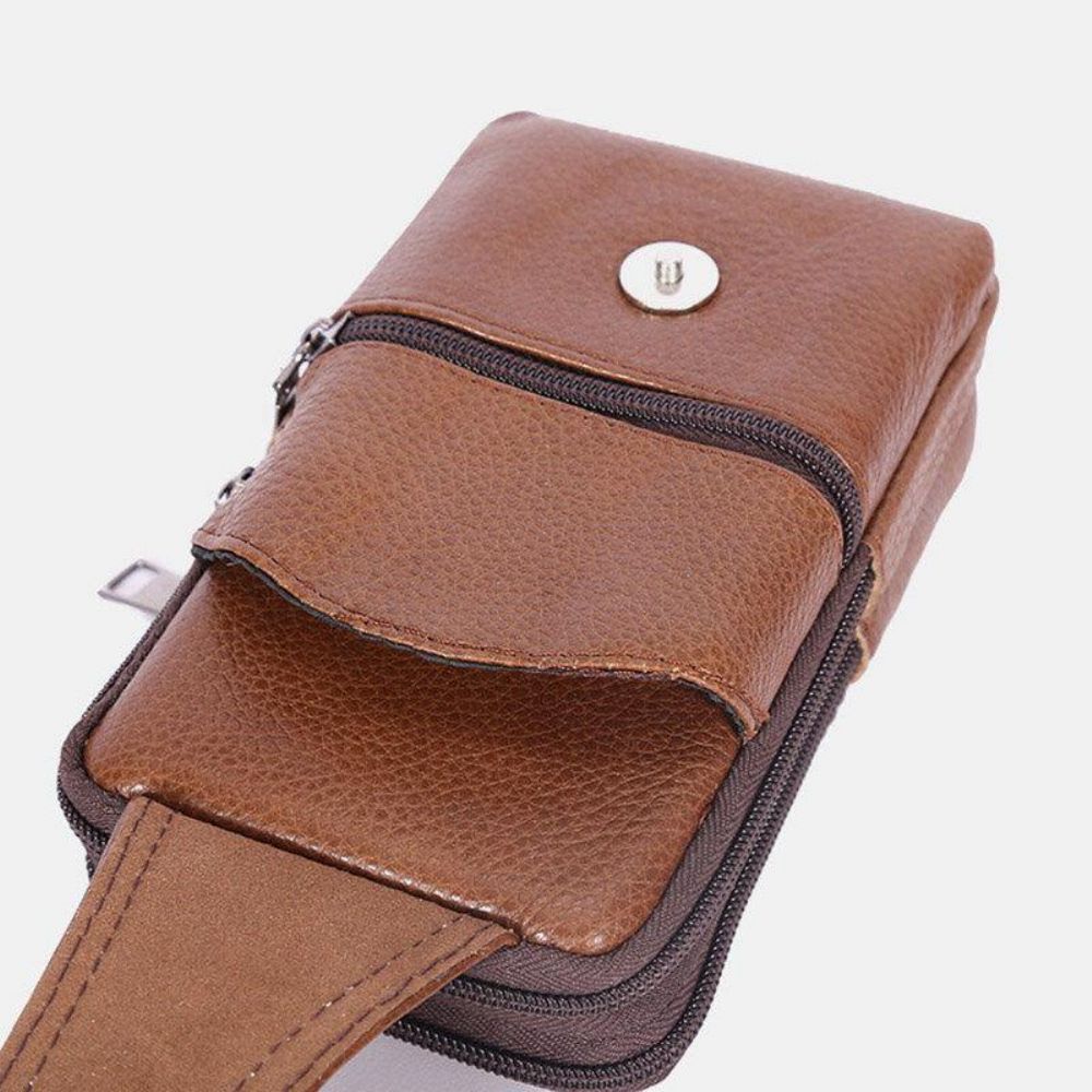 Mannen Duurzaam Flap Magnetische Knop Ontwerp Heuptas Ademend Smaakloos Heuptas 6.5 Inch Telefoon Tas Crossbody Tassen Met Schouderriem