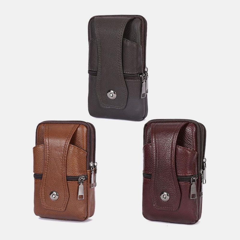 Mannen Duurzaam Flap Magnetische Knop Ontwerp Heuptas Ademend Smaakloos Heuptas 6.5 Inch Telefoon Tas Crossbody Tassen Met Schouderriem