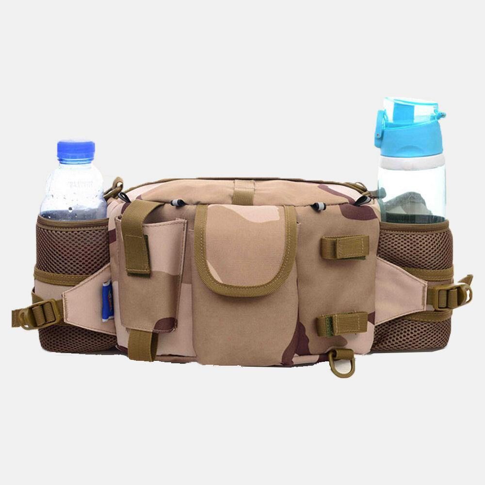 Mannen Nylon Camouflage Grote Capaciteit Multifunctionele Multi-Pocket Ademende Outdoor Vissen Tas Rugzak Heuptas