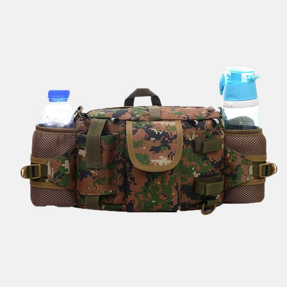 Mannen Nylon Camouflage Grote Capaciteit Multifunctionele Multi-Pocket Ademende Outdoor Vissen Tas Rugzak Heuptas