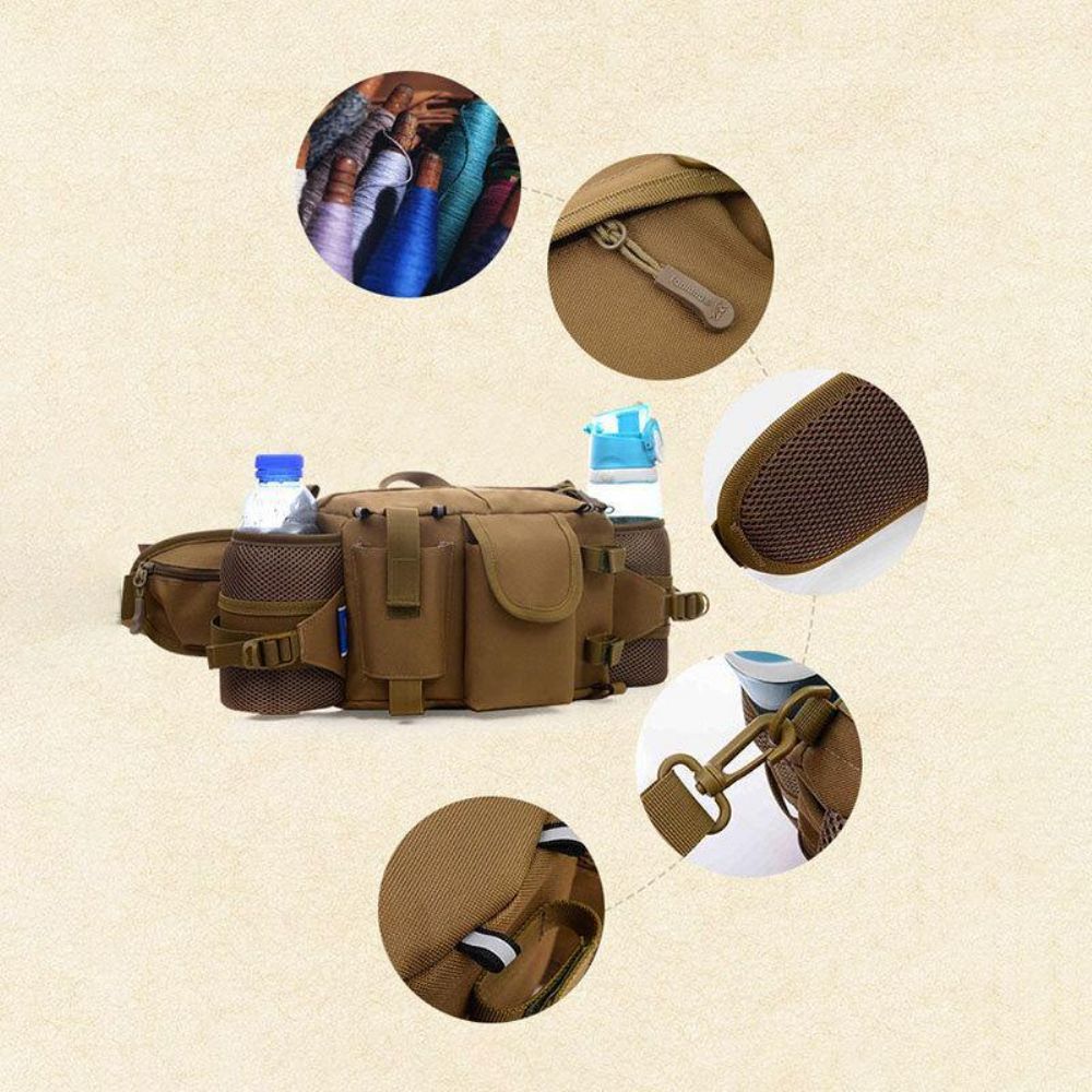 Mannen Nylon Camouflage Grote Capaciteit Multifunctionele Multi-Pocket Ademende Outdoor Vissen Tas Rugzak Heuptas