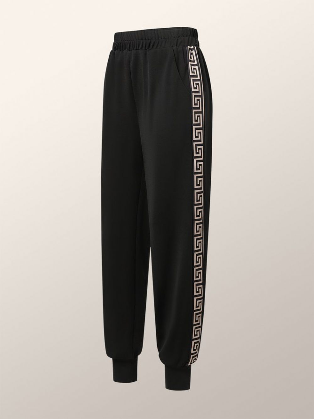 Casual Effen Medium Taille Regular Fit Joggingbroek