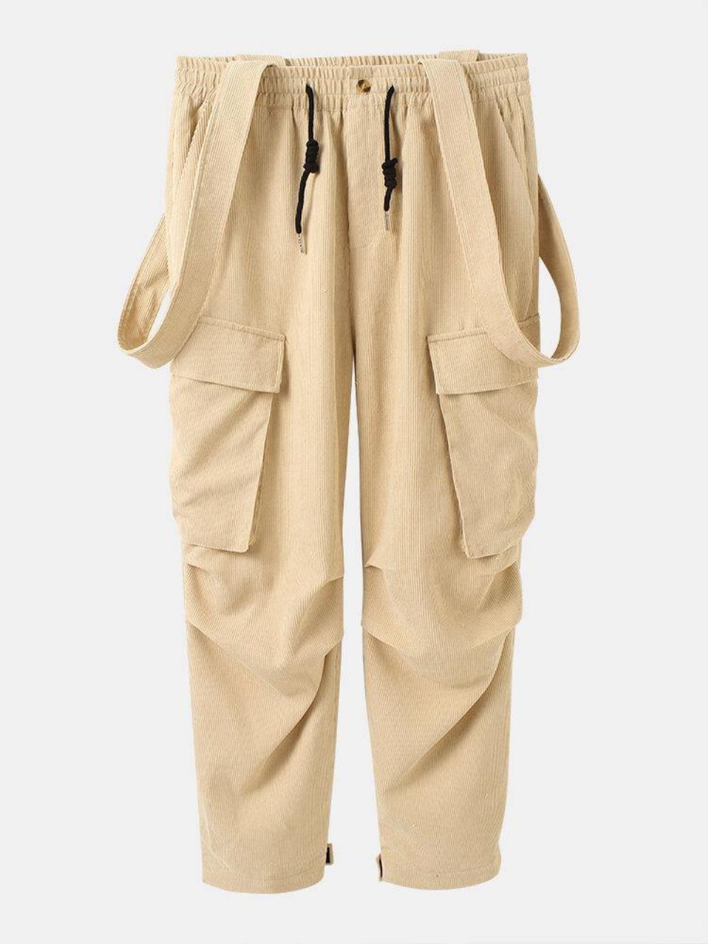 Corduroy Cargo-Jumpsuit Met Trekkoord Koord Heren