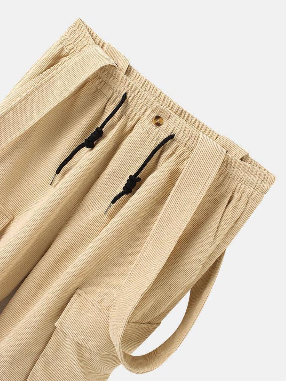 Corduroy Cargo-Jumpsuit Met Trekkoord Koord Heren