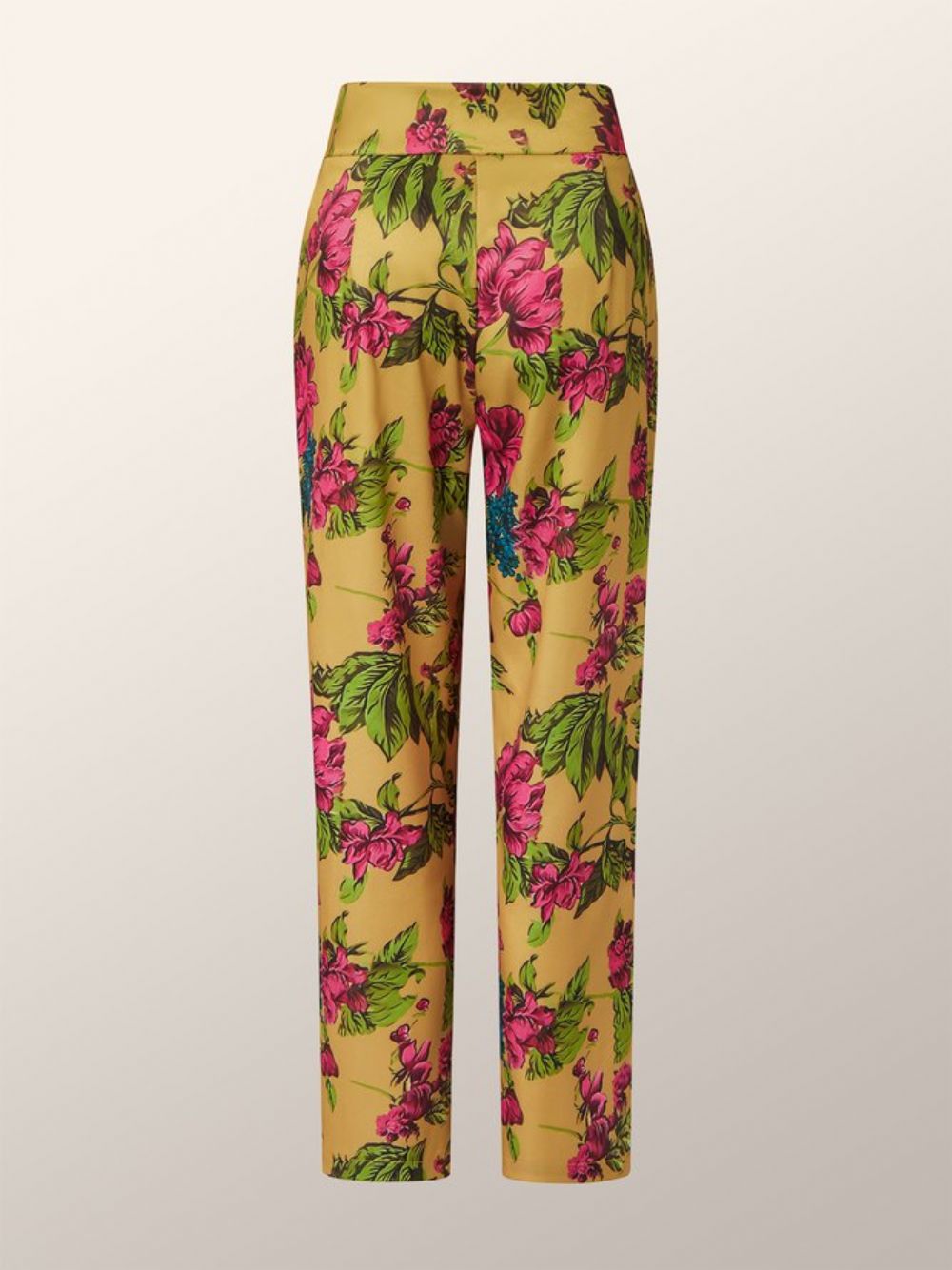 Elegante Bloemenmode Slanke Taps Toelopende Dagelijkse Broek