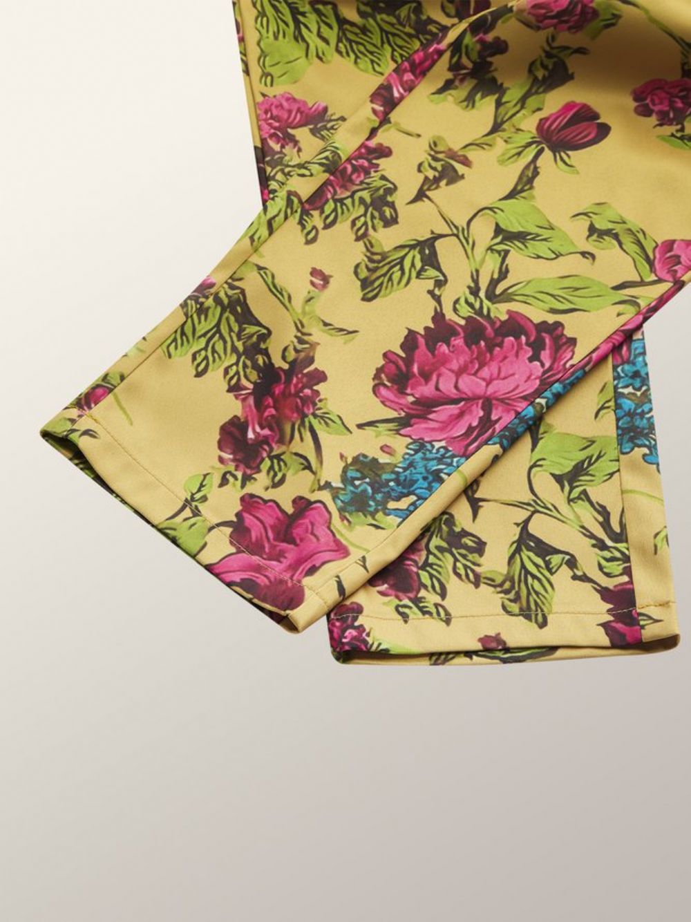 Elegante Bloemenmode Slanke Taps Toelopende Dagelijkse Broek