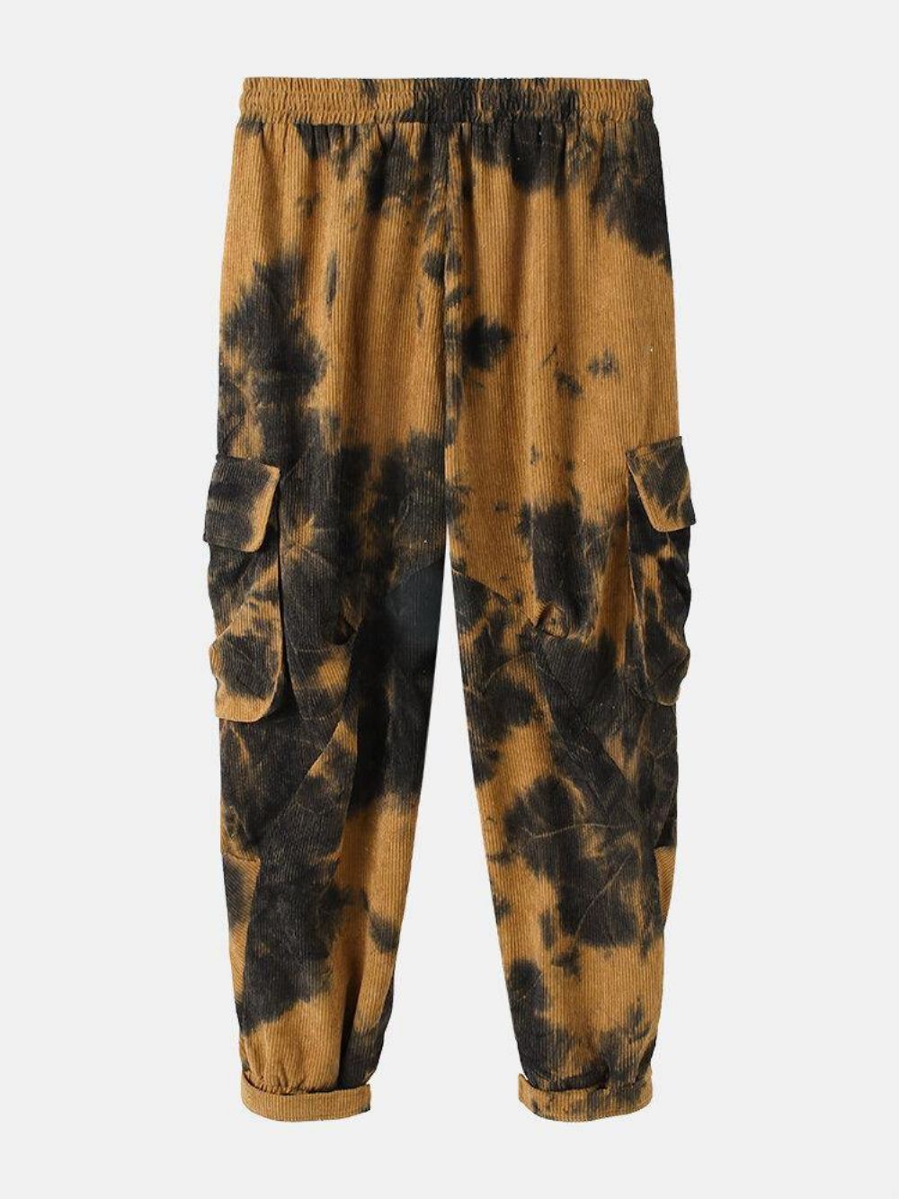 Tie-Dye-Joggingbroek Heren Met Meerdere Zakken Trekkoord In De Taille