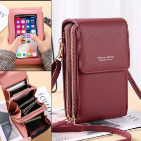 Dames 6.5 Inch Touchscreen Tas Rfid Clutch Bag Kaarttas Grote Capaciteit Multi-Pocket Crossbody Telefoontas