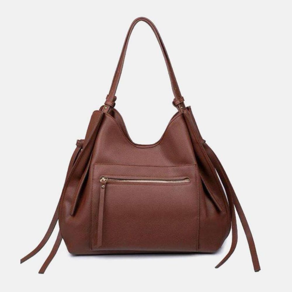 Dames Pu Lederen Anti-Diefstal Schoudertas Vintage Grote Capaciteit Crossbody Tas Handtas Tote