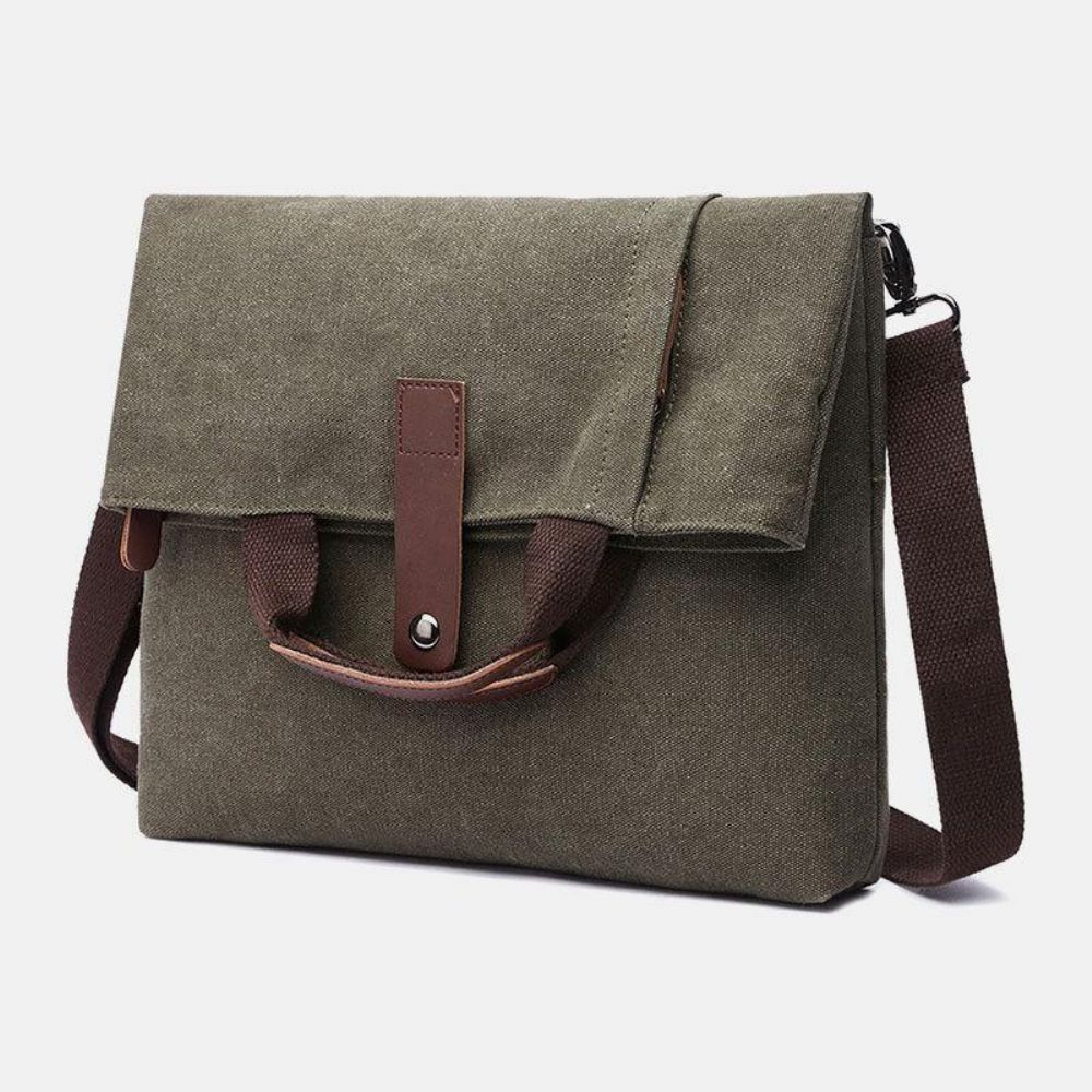 Heren Canvas Anti-Diefstal Waterbestendig Vintage Messenger Bag Schoudertas Crossbody Bag Handtas