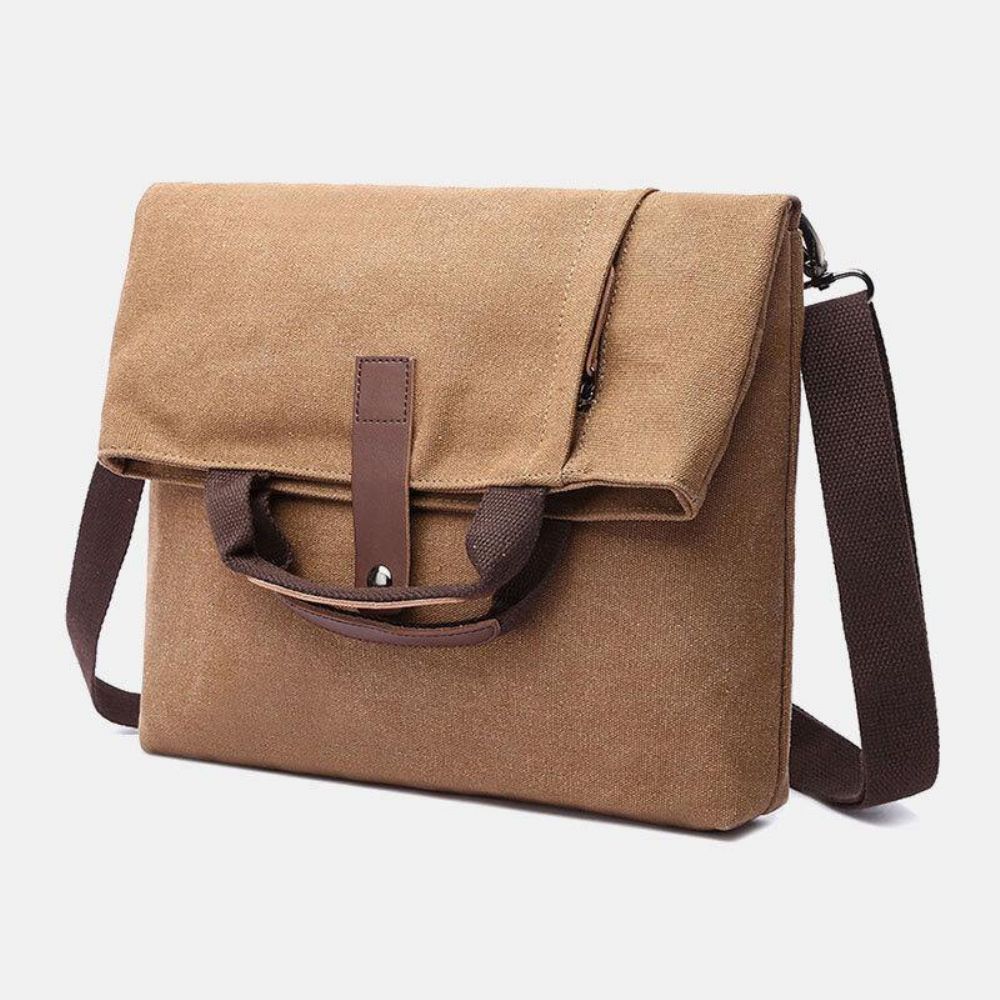 Heren Canvas Anti-Diefstal Waterbestendig Vintage Messenger Bag Schoudertas Crossbody Bag Handtas