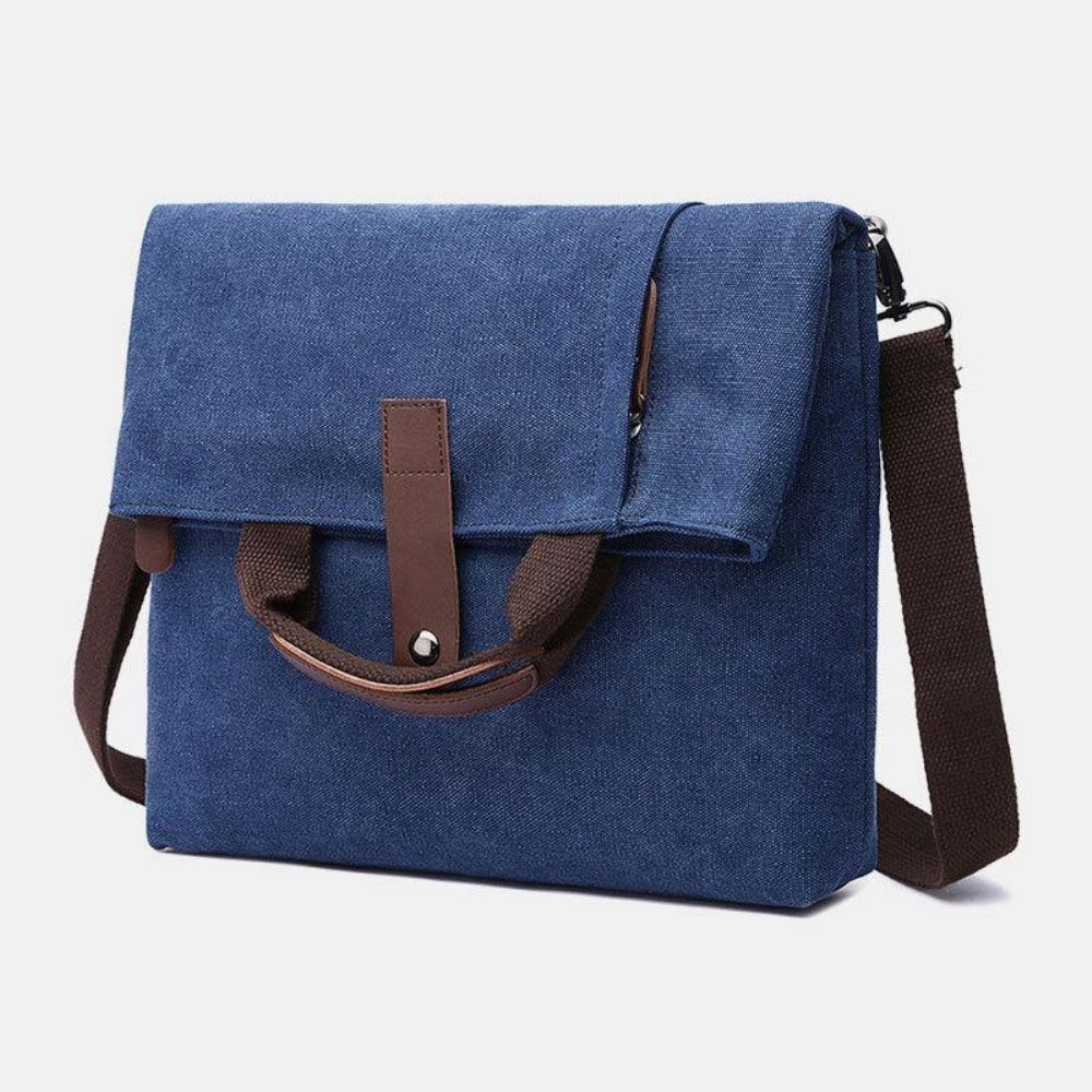 Heren Canvas Anti-Diefstal Waterbestendig Vintage Messenger Bag Schoudertas Crossbody Bag Handtas