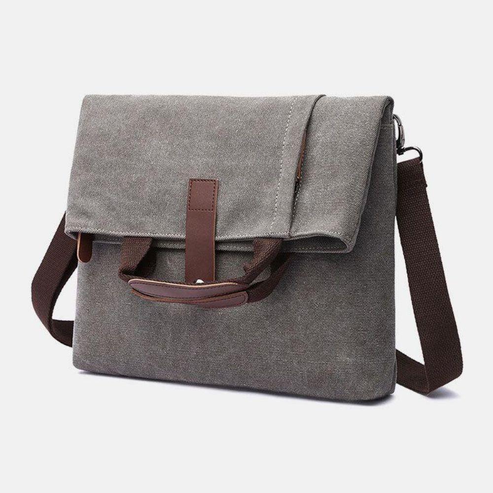 Heren Canvas Anti-Diefstal Waterbestendig Vintage Messenger Bag Schoudertas Crossbody Bag Handtas