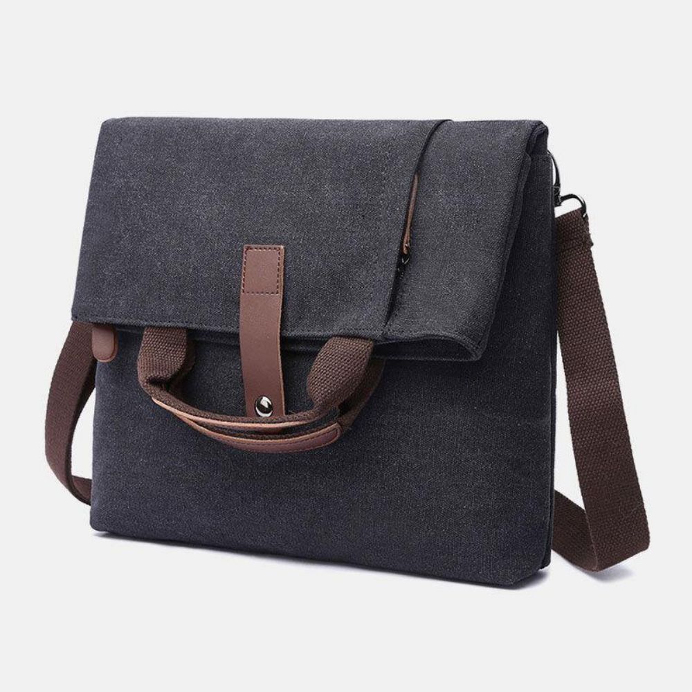 Heren Canvas Anti-Diefstal Waterbestendig Vintage Messenger Bag Schoudertas Crossbody Bag Handtas