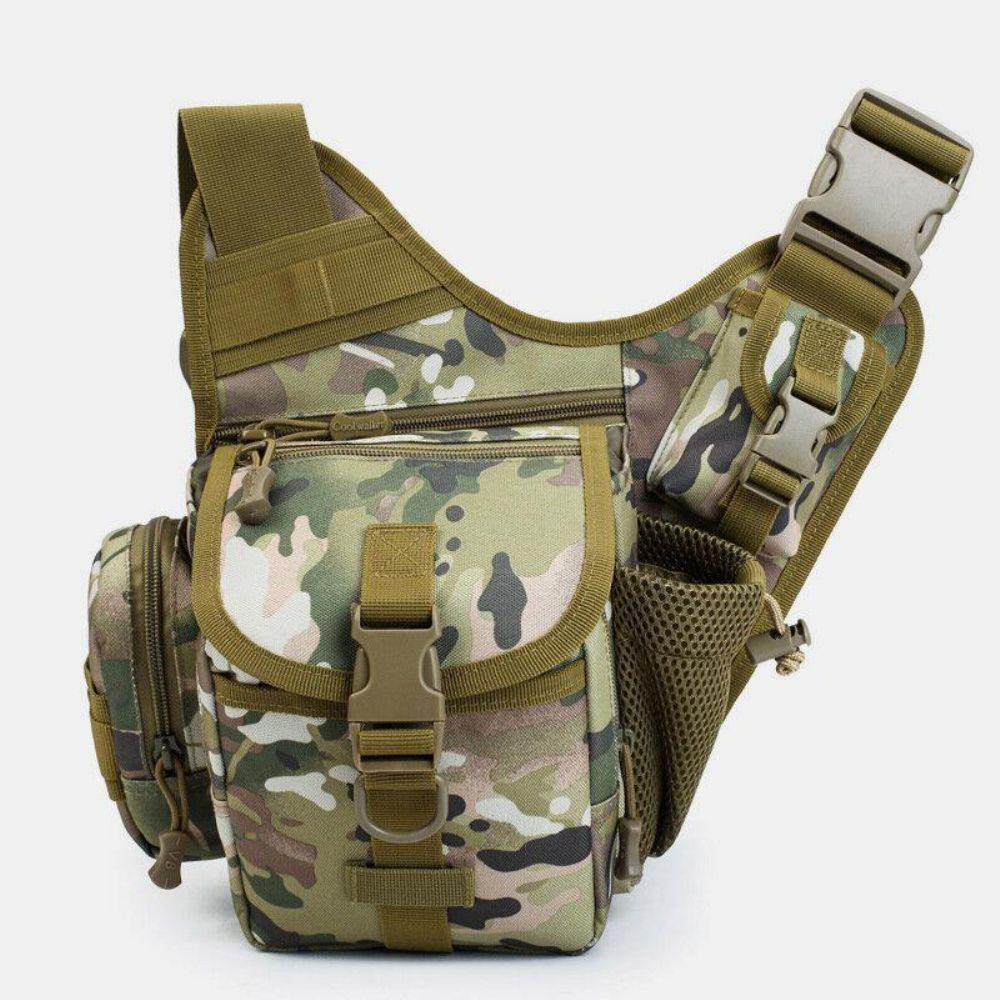 Heren Oxford Outdoor Riding Sport Camo Waterdichte Grote Capaciteit Crossbody Tas Heuptas Zadeltas