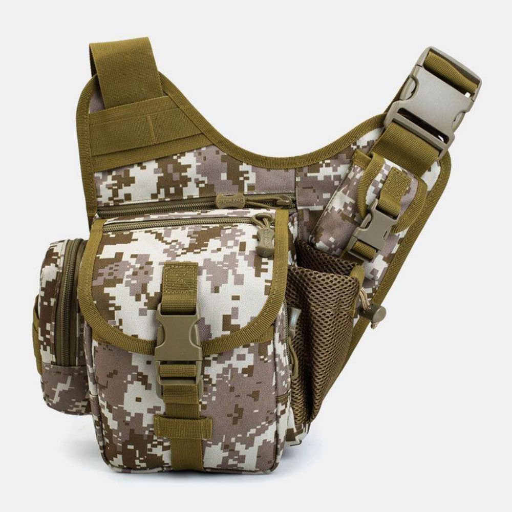 Heren Oxford Outdoor Riding Sport Camo Waterdichte Grote Capaciteit Crossbody Tas Heuptas Zadeltas