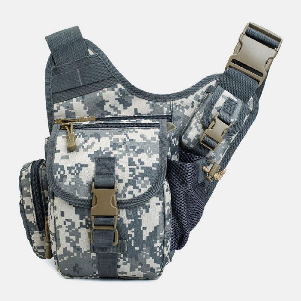 Heren Oxford Outdoor Riding Sport Camo Waterdichte Grote Capaciteit Crossbody Tas Heuptas Zadeltas