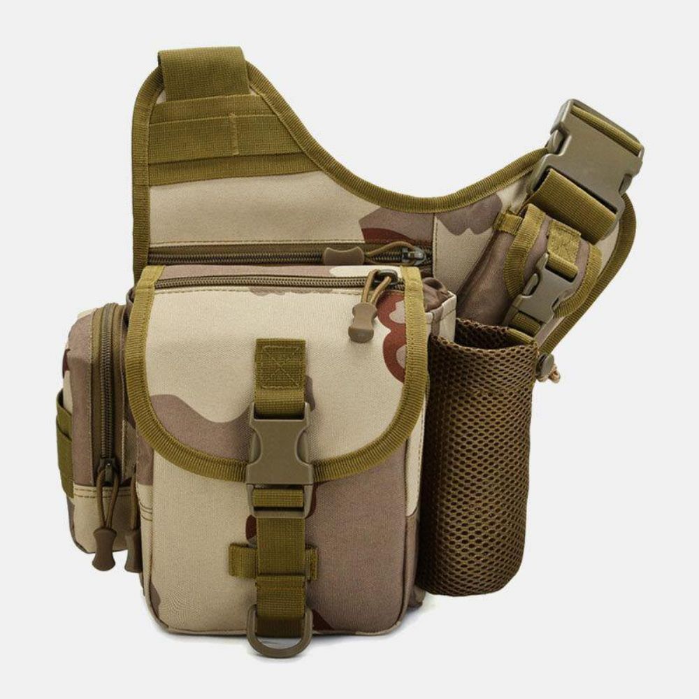 Heren Oxford Outdoor Riding Sport Camo Waterdichte Grote Capaciteit Crossbody Tas Heuptas Zadeltas