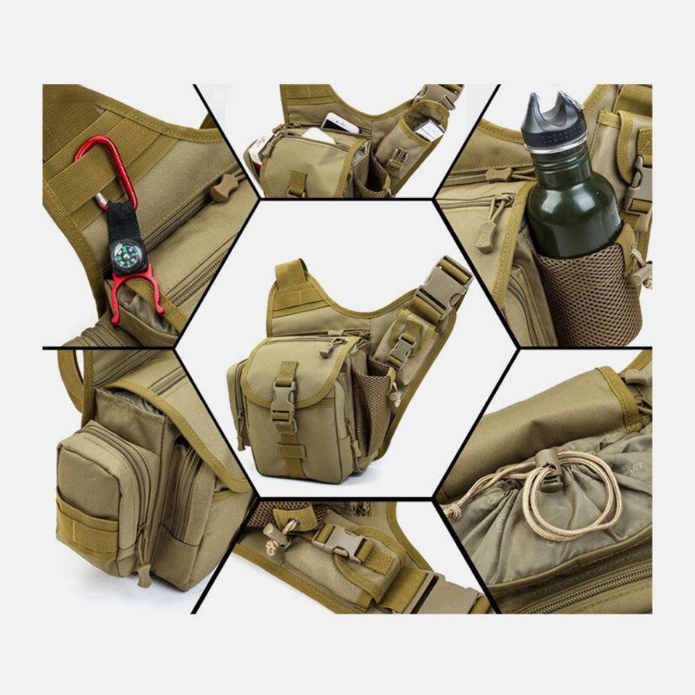 Heren Oxford Outdoor Riding Sport Camo Waterdichte Grote Capaciteit Crossbody Tas Heuptas Zadeltas