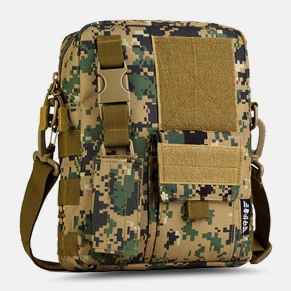 Mannen Camo Patroon Multifunctionele Grote Capaciteit Outdoor Reizen Tactische Tas Crossbody Tas Schoudertas Vierkante Tas