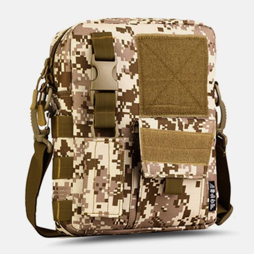 Mannen Camo Patroon Multifunctionele Grote Capaciteit Outdoor Reizen Tactische Tas Crossbody Tas Schoudertas Vierkante Tas