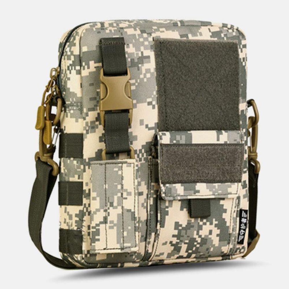 Mannen Camo Patroon Multifunctionele Grote Capaciteit Outdoor Reizen Tactische Tas Crossbody Tas Schoudertas Vierkante Tas