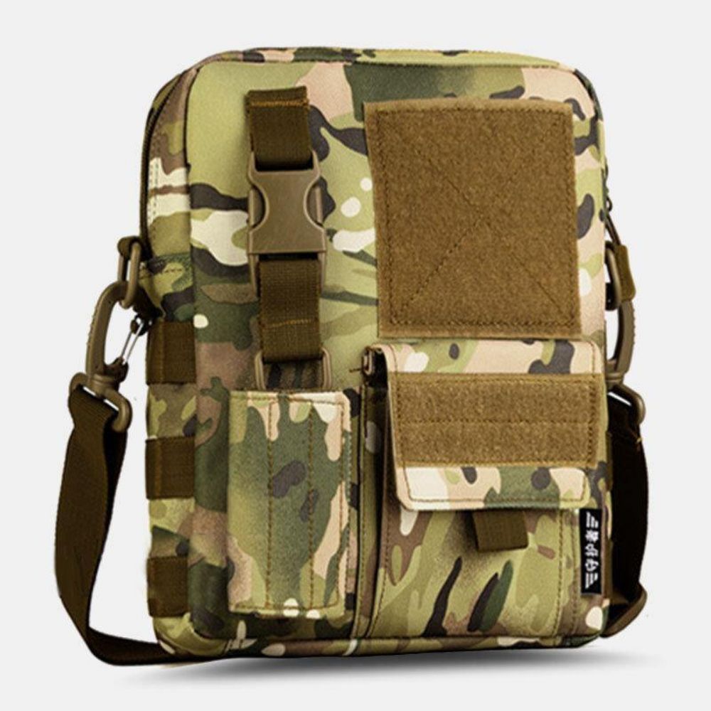 Mannen Camo Patroon Multifunctionele Grote Capaciteit Outdoor Reizen Tactische Tas Crossbody Tas Schoudertas Vierkante Tas