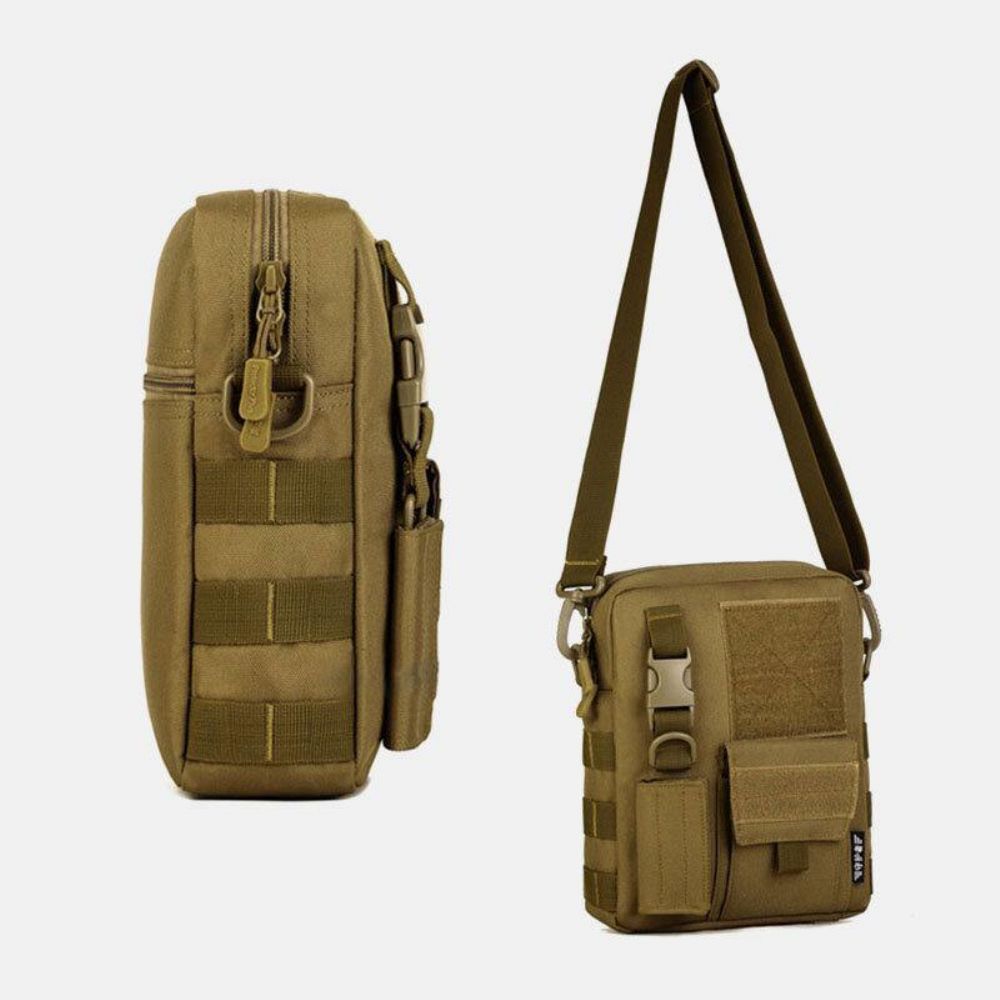 Mannen Camo Patroon Multifunctionele Grote Capaciteit Outdoor Reizen Tactische Tas Crossbody Tas Schoudertas Vierkante Tas