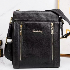 Mannen Lederen Koe Lederen Anti-Diefstal Crossbody Tas Schoudertas