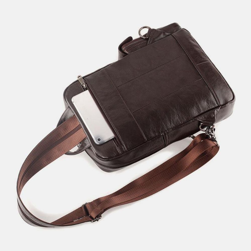 Mannen Lederen Multifunctionele Multi-Carry Outdoor Reizen Koeienhuid Crossbody Tas Rugzak