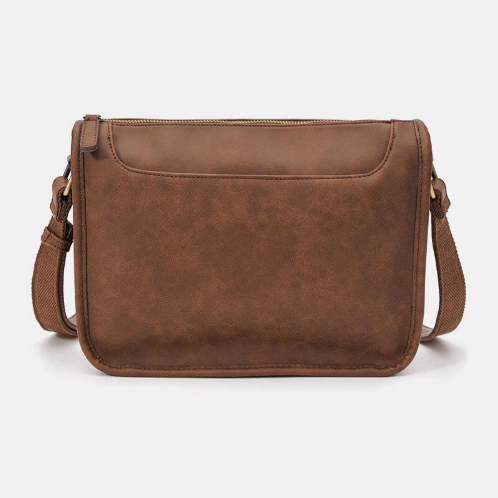 Mannen Pu Lederen Grote Capaciteit Vintage 6.3 Inch Telefoon Tas Messenger Bag Crossbody Tassen Schoudertas