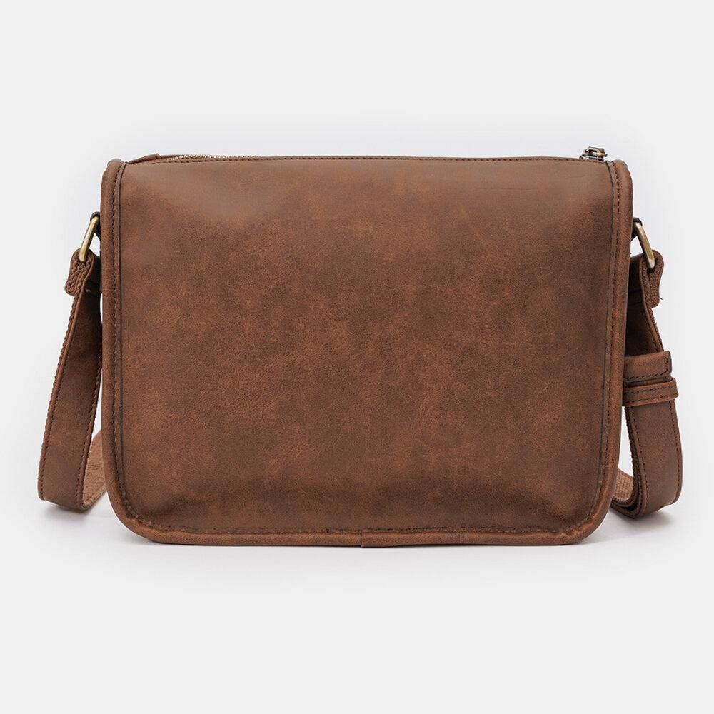 Mannen Pu Lederen Grote Capaciteit Vintage 6.3 Inch Telefoon Tas Messenger Bag Crossbody Tassen Schoudertas