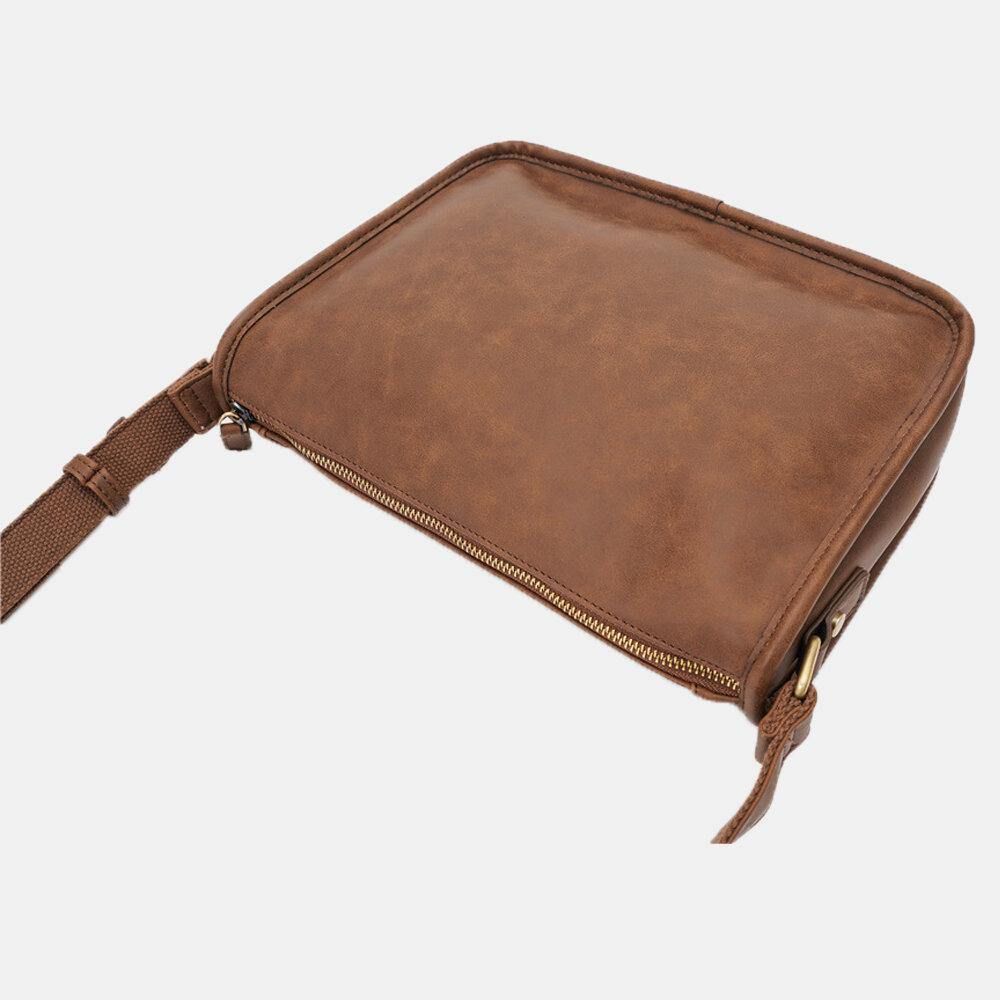 Mannen Pu Lederen Grote Capaciteit Vintage 6.3 Inch Telefoon Tas Messenger Bag Crossbody Tassen Schoudertas