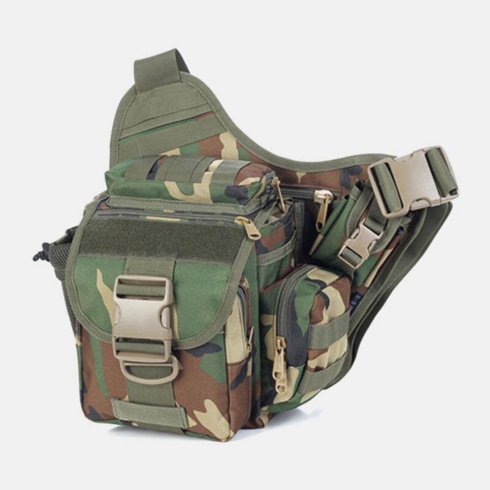 Unisex Oxford Doek Tactische Camouflage Outdoor Game Riding Multi-Carry Zadeltas Crossbody Tas Heuptas Rugzak