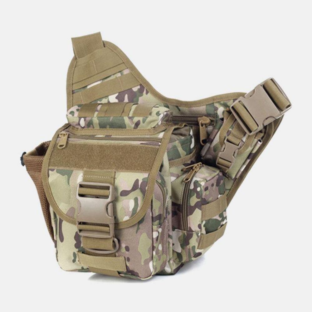 Unisex Oxford Doek Tactische Camouflage Outdoor Game Riding Multi-Carry Zadeltas Crossbody Tas Heuptas Rugzak