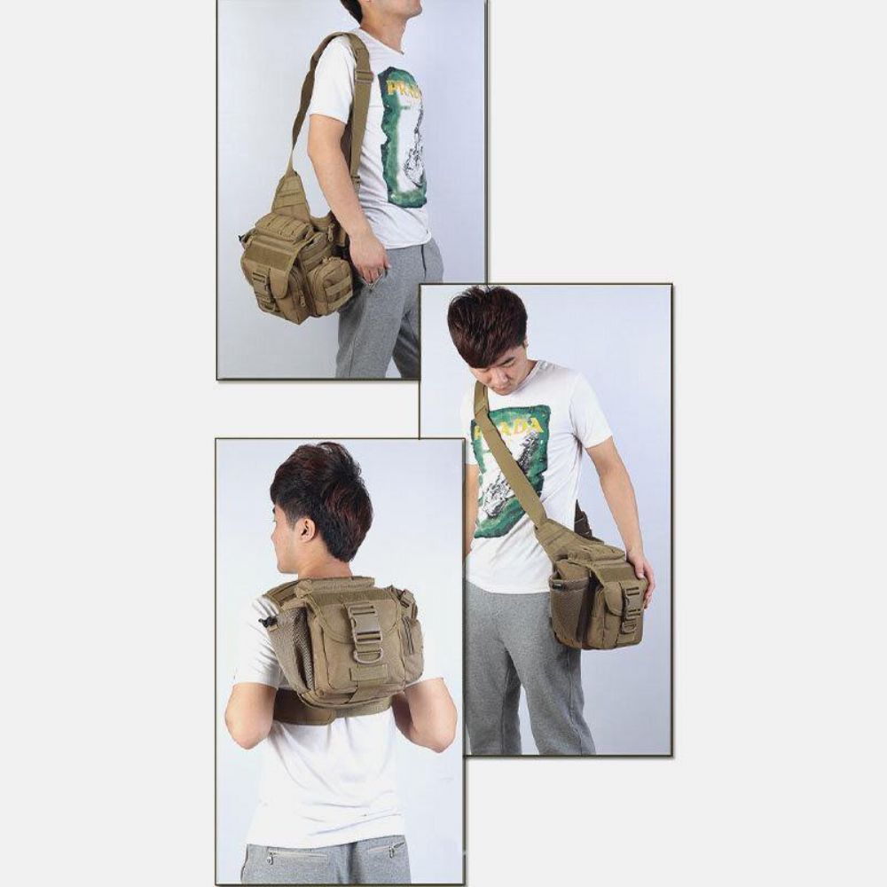 Unisex Oxford Doek Tactische Camouflage Outdoor Game Riding Multi-Carry Zadeltas Crossbody Tas Heuptas Rugzak