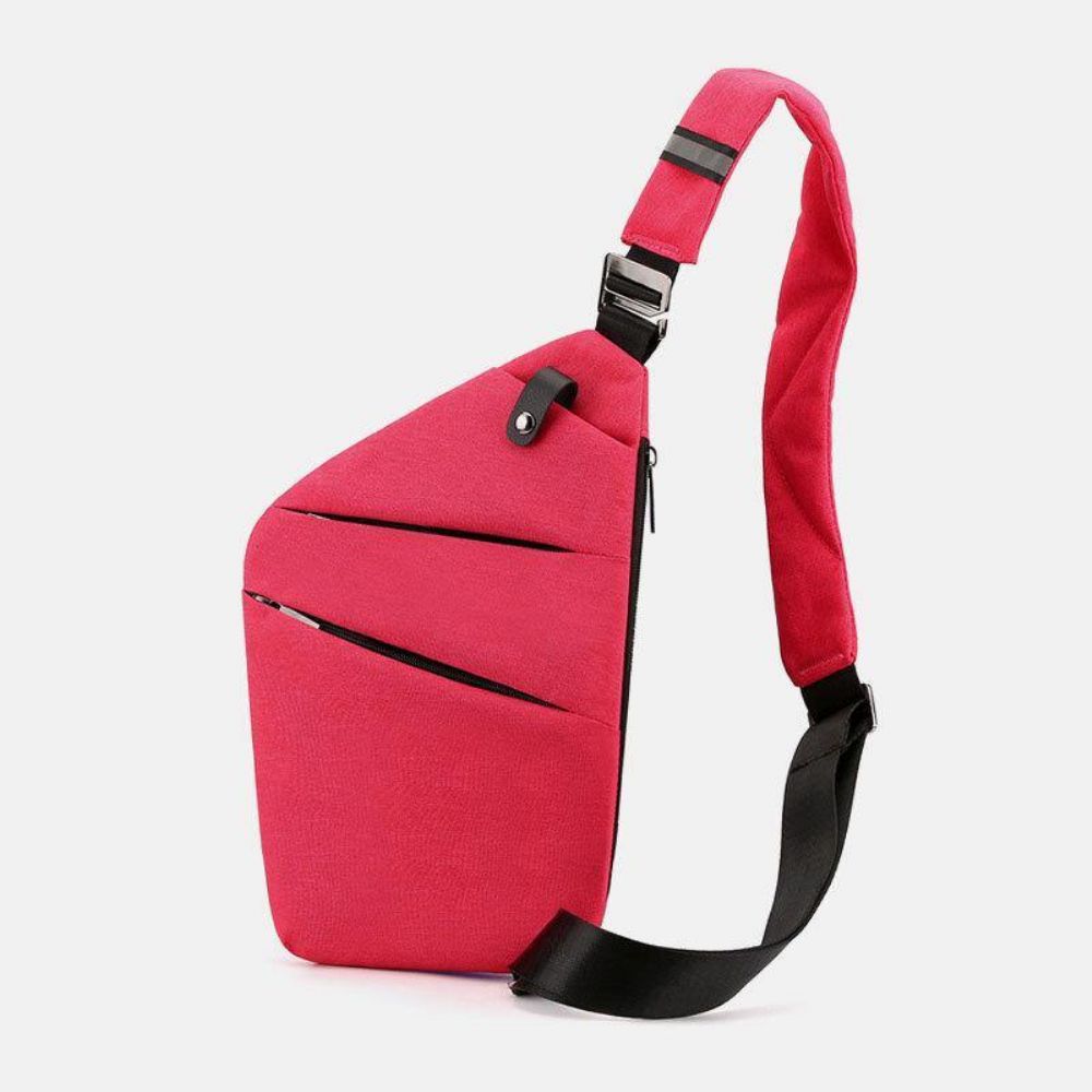 Heren Lichtgevende Oxford Multi-Pockets Grote Capaciteit Anti-Diefstal Waterdichte Crossbody Tas Borsttas Sling Bag