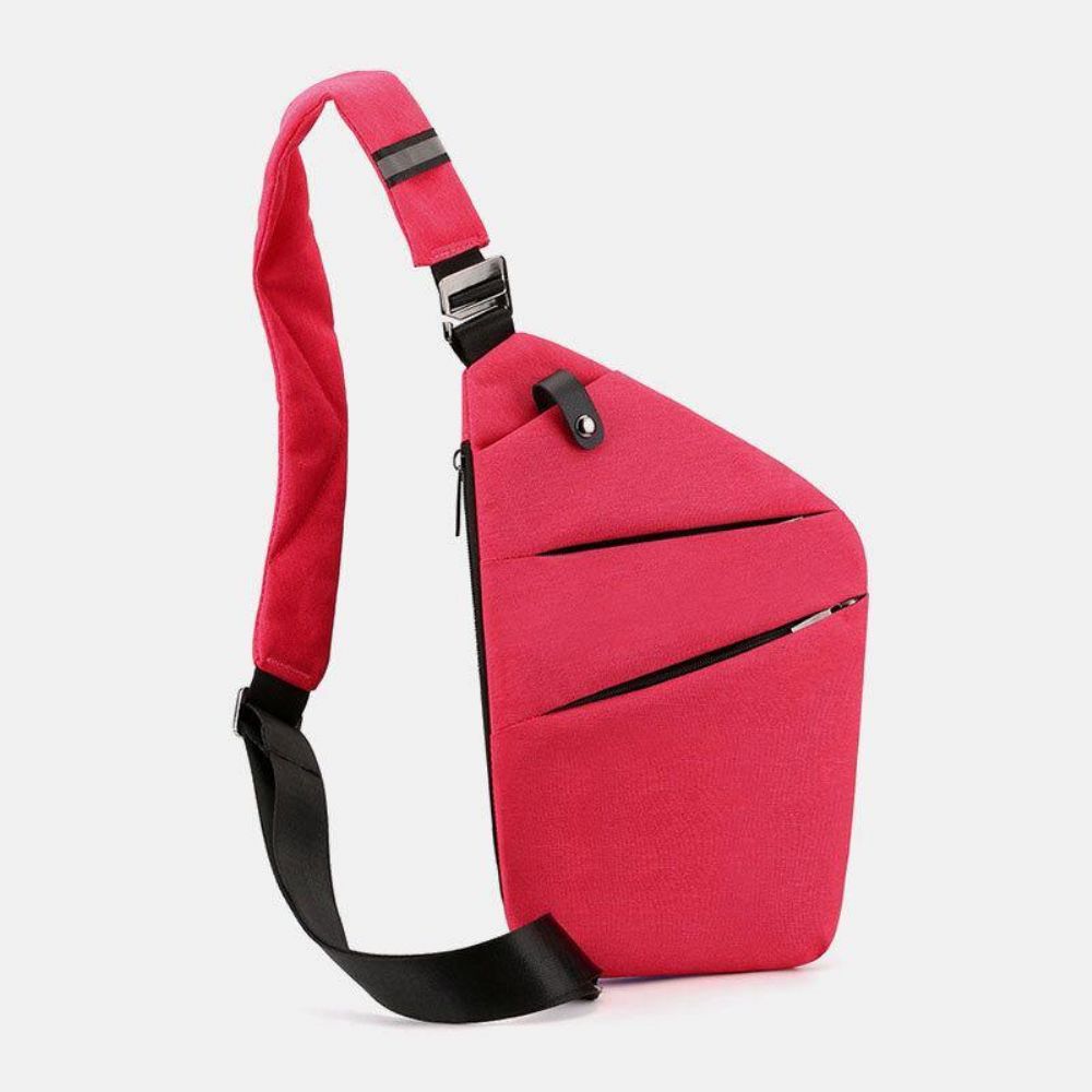 Heren Lichtgevende Oxford Multi-Pockets Grote Capaciteit Anti-Diefstal Waterdichte Crossbody Tas Borsttas Sling Bag