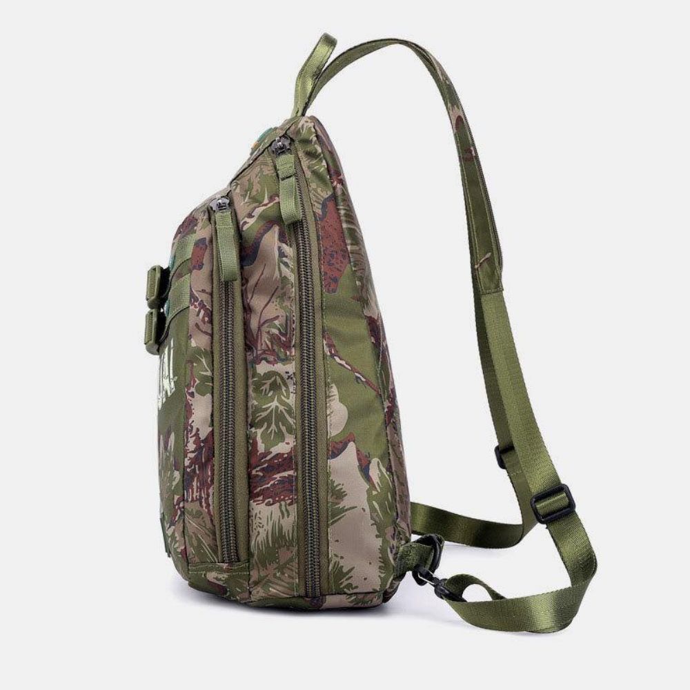 Mannen Camoufleert Multifunctionele Grote Capaciteit Waterdichte Sport Borsttas Schoudertas Crossbody Tas Rugzak