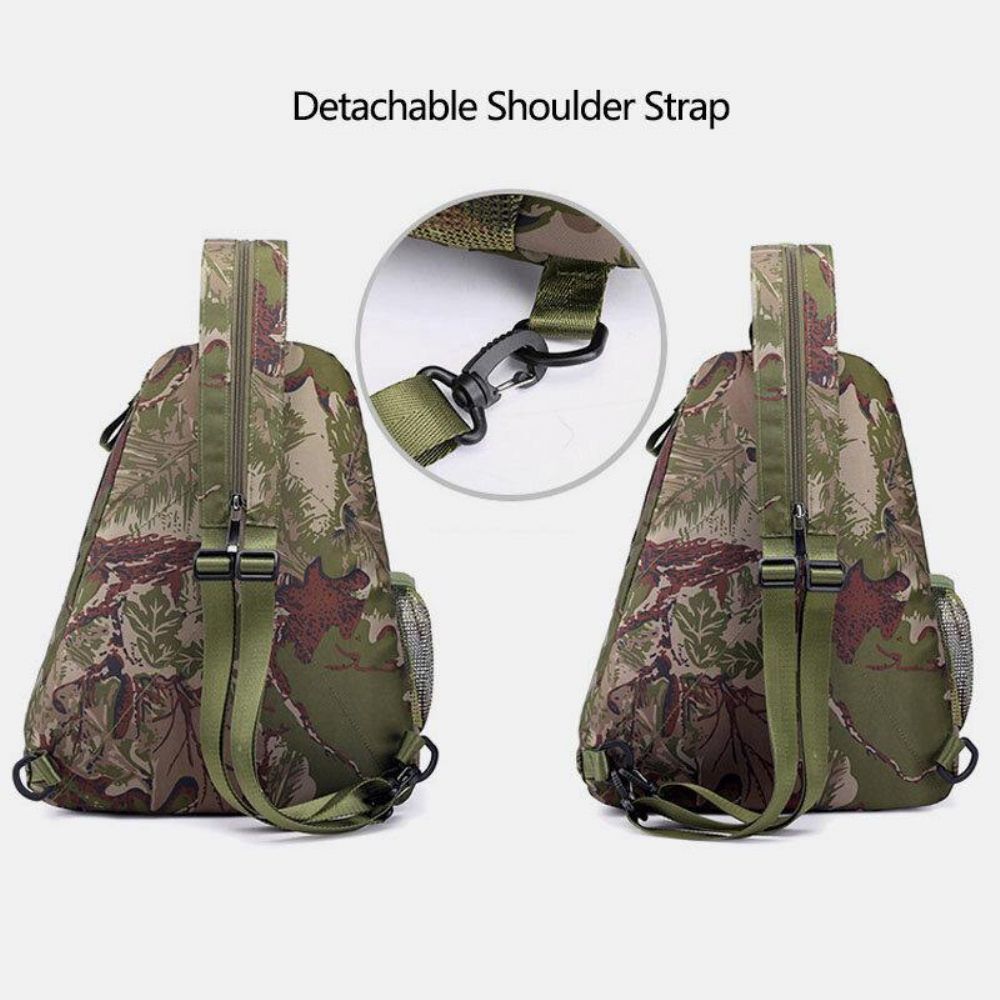 Mannen Camoufleert Multifunctionele Grote Capaciteit Waterdichte Sport Borsttas Schoudertas Crossbody Tas Rugzak