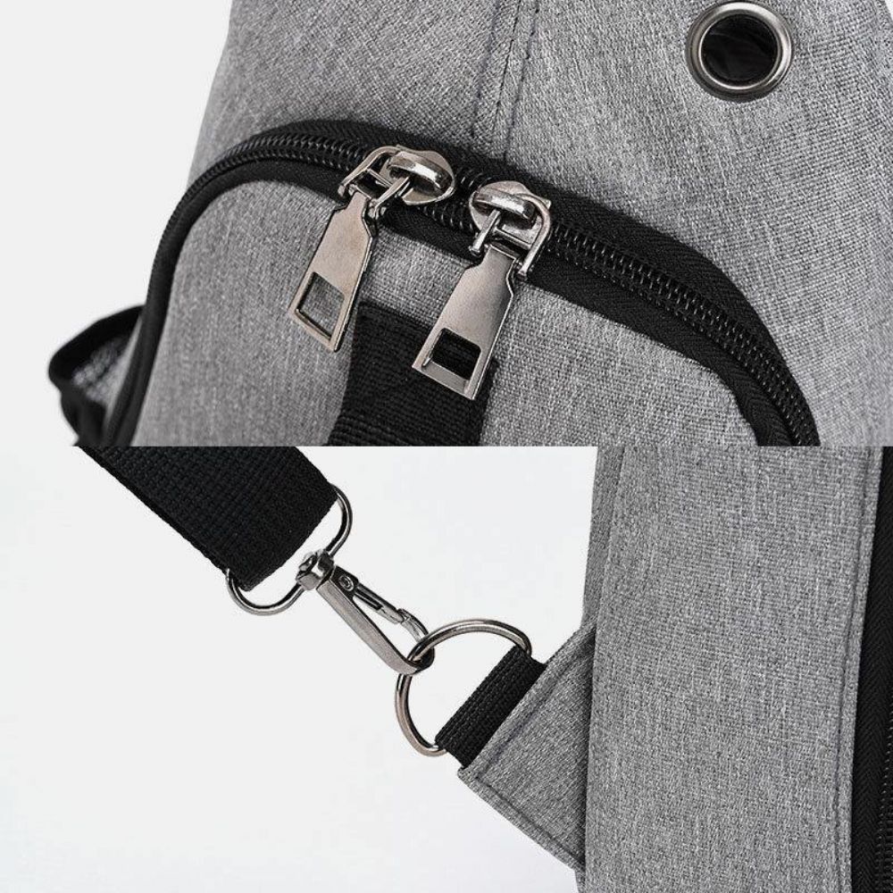 Mannen Multifunctionele Waterdichte Usb Oplaadbare Hoofdtelefoon Gat Borst Tassen Rugzak Schoudertas Crossbody Tassen