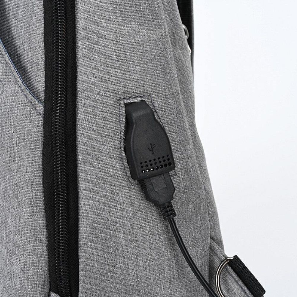 Mannen Multifunctionele Waterdichte Usb Oplaadbare Hoofdtelefoon Gat Borst Tassen Rugzak Schoudertas Crossbody Tassen